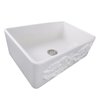 Nantucket Sinks 30-Inch Farmhouse Fireclay Sink with Grapes Apron FCFS3020S-Grapes